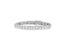 10K White Gold Round and Baguette Cut Diamond Bracelet - Silver