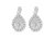 10k White Gold Round Cut Diamond Earrings - White