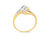 10K Yellow and White Gold 1/15 Cttw Round-Cut Diamond Bypass Ring