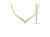 10K Yellow and White Gold 1/2 Cttw Princess Cut Diamond Channel-Set “V” Shape 18" Franco Chain Necklace