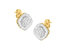 10K Yellow Gold 1/2 Cttw Diamond Cluster Cocktail Stud Earrings - Yellow