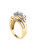 10K Yellow Gold 1/2 Cttw Diamond Pear Cluster And Swirl Ring - Ring Size 7