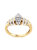 10K Yellow Gold 1/2 Cttw Diamond Pear Shaped Head And Multi Row Channel Set Shank Ring - Ring Size 7 - Gold