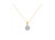 10K Yellow Gold 1/2 Cttw Round and Baguette Cut Diamond Oval Burst 18" Pendant Necklace - Yellow