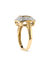 10K Yellow Gold 1/2 Cttw Round And Princess Diamond Composite Head And Halo Ring - Ring Size 7