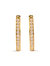 10K Yellow Gold 1/2 Cttw Round-Cut Diamond Hoop Earrings - Gold