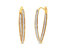 10K Yellow Gold 1/2 Cttw Round-Cut Diamond Modern Hoop Earrings