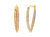 10K Yellow Gold 1/2 Cttw Round-Cut Diamond Modern Hoop Earrings