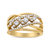 10K Yellow Gold 1/2 Cttw Round-Cut Multi Row Diamond Split Shank Cocktail Ring - H-I Color, SI2-I1 Clarity - Size 6 - Yellow Gold