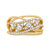 10K Yellow Gold 1/2 Cttw Round-Cut Multi Row Diamond Split Shank Cocktail Ring - H-I Color, SI2-I1 Clarity - Size 8