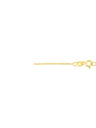 10K Yellow Gold 1/4 cttw Prong Set Round-Cut Diamond Open Heart 18" Pendant Necklace