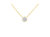 10K Yellow Gold 1/5 Carat Round Brilliant-Cut Diamond Modern Bezel-Set Solitaire 16"-18" Pendant Necklace - Yellow