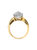 10K Yellow Gold 1 Cttw Diamond Pear Shaped Cluster Cluster Cocktail Ring - Ring Size 7