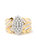 10K Yellow Gold 1 Cttw Diamond Pear Shaped Cluster Cluster Cocktail Ring - Ring Size 7 - Gold