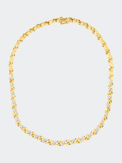 Haus of Brilliance 10K Yellow Gold 1 cttw Diamond Riviera Statement Pendant Necklace product
