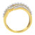 10K Yellow Gold 1.0 Cttw Baguette And Round Diamond Multi-Row Wave Bypass Ring - I-J Color, I1-I2 Clarity - Ring Size 6