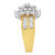 10K Yellow Gold 1.0 Cttw Marquise Composite Diamond Cluster Cocktail Ring - H-I Color, SI2-I1 Clarity - Size 6