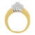 10K Yellow Gold 1.0 Cttw Marquise Composite Diamond Cluster Cocktail Ring - H-I Color, SI2-I1 Clarity - Size 8