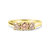 10K Yellow Gold 1.00 Cttw Champagne Diamond 3-Stone Band Ring (J-K Color, I1-I2 Clarity) - Size 6 - Yellow Gold