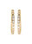 10K Yellow Gold 1.00 Cttw Round And Baguette-Cut Diamond U-Hoop Earrings