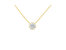 10K Yellow Gold 3/10 Carat Round Brilliant-Cut Diamond Modern Bezel-Set Solitaire 16"-18" Pendant Necklace - Yellow