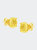 10K Yellow Gold 3/4 Cttw Invisible Set Princess-Cut Diamond Composite Square Stud Earrings