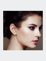 10K Yellow Gold 3/4 Cttw Invisible Set Princess-Cut Diamond Composite Square Stud Earrings