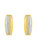 10K Yellow Gold 3/4 Cttw Pave and Channel Set Diamond Triple Row Modern Hoop Earrings