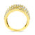 10K Yellow Gold 3.00 Cttw Diamond Multi Row Bypass Wave Cocktail Band Ring - J-K Color, I1-I2 Clarity - Ring Size 6