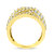 10K Yellow Gold 3.00 Cttw Diamond Multi Row Bypass Wave Cocktail Band Ring - J-K Color, I1-I2 Clarity - Ring Size 8