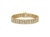 10K Yellow Gold 8.00 Cttw Round-Cut Diamond Two Row Square Link Tennis Bracelet - Yellow Gold
