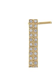 10K Yellow Gold 8.00 Cttw Round-Cut Diamond Two Row Square Link Tennis Bracelet