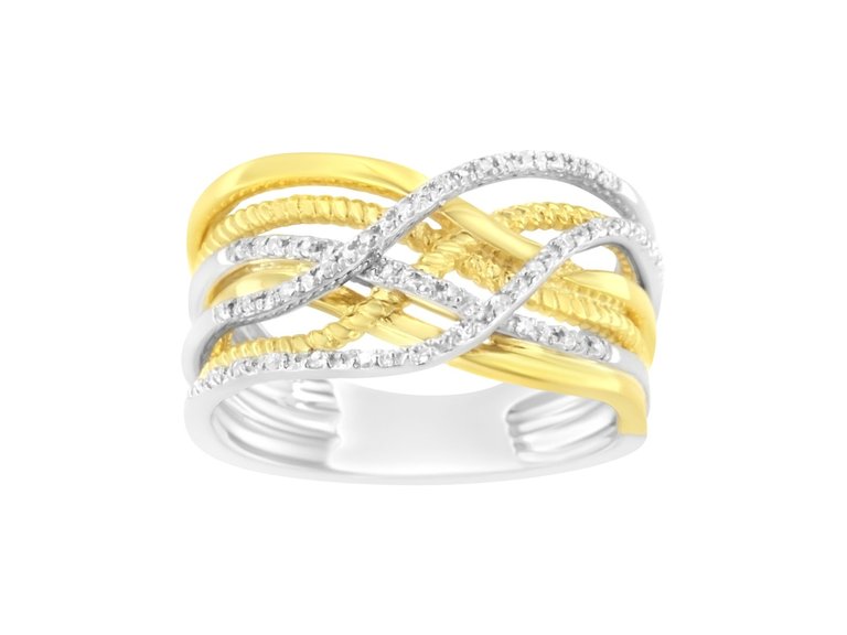 Haus of Brilliance White, Yellow 10K Yellow Gold Plated .925