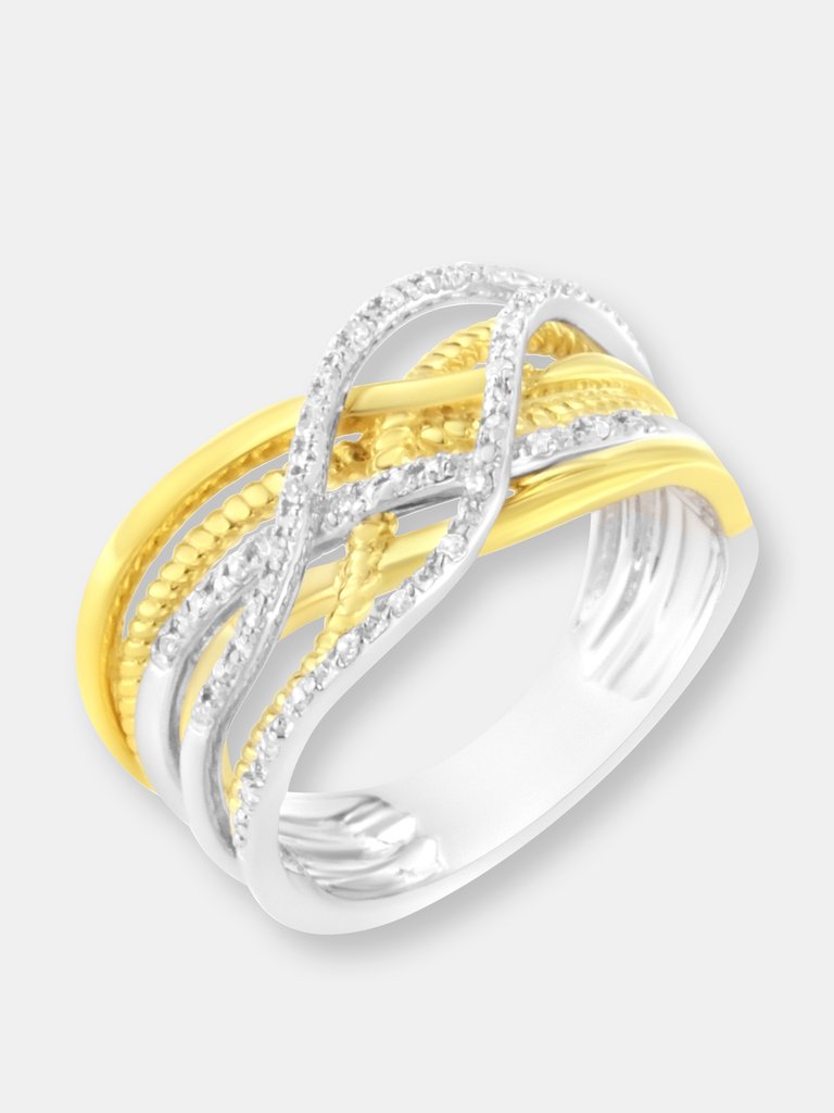 Haus of Brilliance White, Yellow 10K Yellow Gold Plated .925