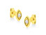 10K Yellow Gold Plated .925 Sterling Silver 1/10 Cttw Miracle Set Diamond Pear Shape Stud Earrings