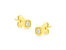 10K Yellow Gold Plated .925 Sterling Silver 1/10 Cttw Miracle Set Diamond Pear Shape Stud Earrings