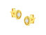 10K Yellow Gold Plated .925 Sterling Silver 1/10 Cttw Miracle Set Diamond Pear Shape Stud Earrings