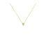 10K Yellow Gold Plated .925 Sterling Silver 1/10 Cttw Miracle Set Round Diamond Circle Shape 18" Pendant Necklace