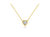 10K Yellow Gold Plated .925 Sterling Silver 1/10 Cttw Miracle Set Round Diamond Heart Shape 18" Pendant Necklace - Metal: Yellow & White,  Diamond: K-L
