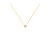 10K Yellow Gold Plated .925 Sterling Silver 1/10 Cttw Miracle Set Round Diamond Square Box Shape 18" Pendant Necklace