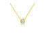 10K Yellow Gold Plated .925 Sterling Silver 1/10 Cttw Miracle Set Round Diamond Square Box Shape 18" Pendant Necklace - Metal: Yellow & White,  Diamond: K-L