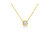 10K Yellow Gold Plated .925 Sterling Silver 1/10 Cttw Miracle Set Round Diamond Square Box Shape 18" Pendant Necklace - Metal: Yellow & White,  Diamond: K-L
