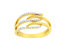 10K Yellow Gold Plated .925 Sterling Silver 1/10 Cttw Round-Cut Diamond Fashion Ring (I-J Color, I1-I2 Clarity) - Yellow
