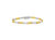 10K Yellow Gold Plated .925 Sterling Silver 1/2 Cttw Channel Set Round-cut Diamond X Link Bracelet - White/Yellow