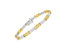 10K Yellow Gold Plated .925 Sterling Silver 1/2 Cttw Channel Set Round-cut Diamond X Link Bracelet