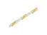 10K Yellow Gold Plated .925 Sterling Silver 1/2 Cttw Channel Set Round-cut Diamond X Link Bracelet