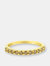 10K Yellow Gold Plated .925 Sterling Silver 1/4 Cttw Champagne Diamond Band Ring (K-L Color, I1-I2 Clarity)