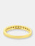 10K Yellow Gold Plated .925 Sterling Silver 1/4 Cttw Champagne Diamond Band Ring (K-L Color, I1-I2 Clarity)