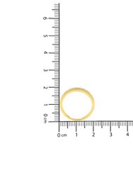 10K Yellow Gold Plated .925 Sterling Silver 1/4 Cttw Champagne Diamond Band Ring (K-L Color, I1-I2 Clarity)