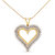 10K Yellow Gold Plated .925 Sterling Silver 1.00 Cttw Diamond Heart 18" Pendant Necklace - Yellow Gold